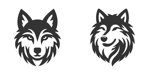 El icono de la cabeza del lobo Ilustración vectorial