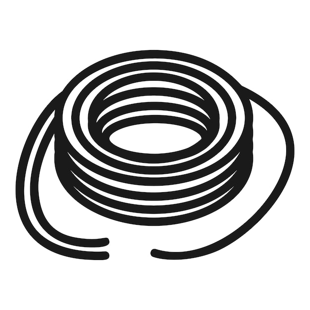 Icono de cable de alimentación por cable Ilustración simple del icono de vector de cable de alimentación por cable para diseño web aislado sobre fondo blanco