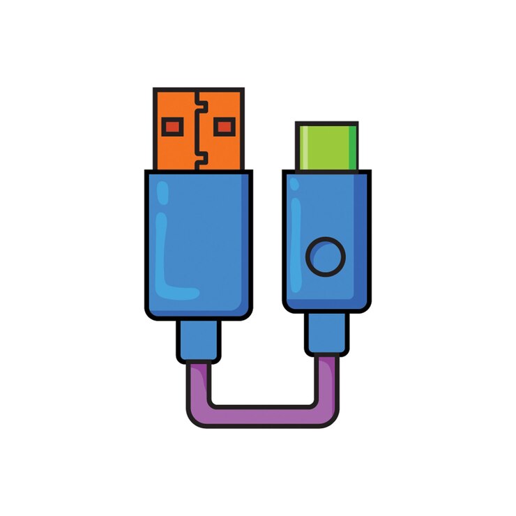 Vector ícono de cable de datos