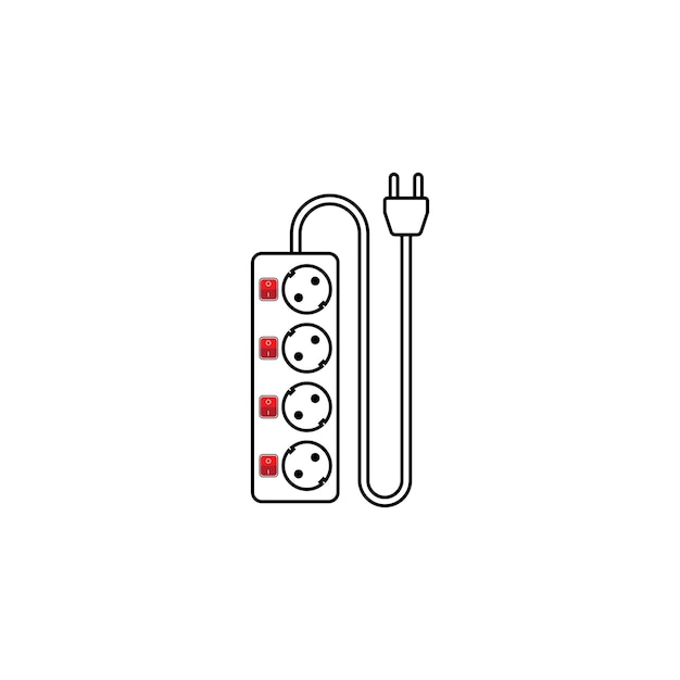 Vector icono de cable de extensión