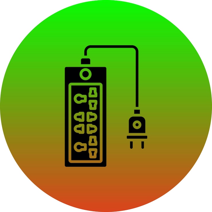 Vector icono del cable de extensión