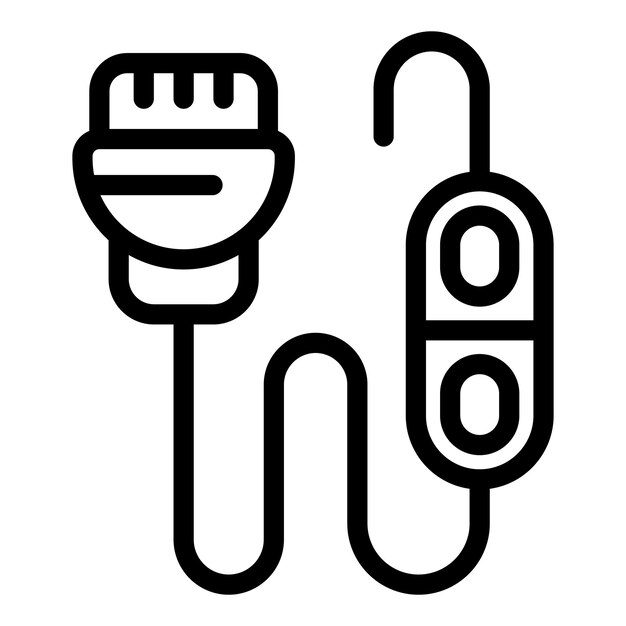 El icono del cable de juegos es un vector de contorno de videojuegos.