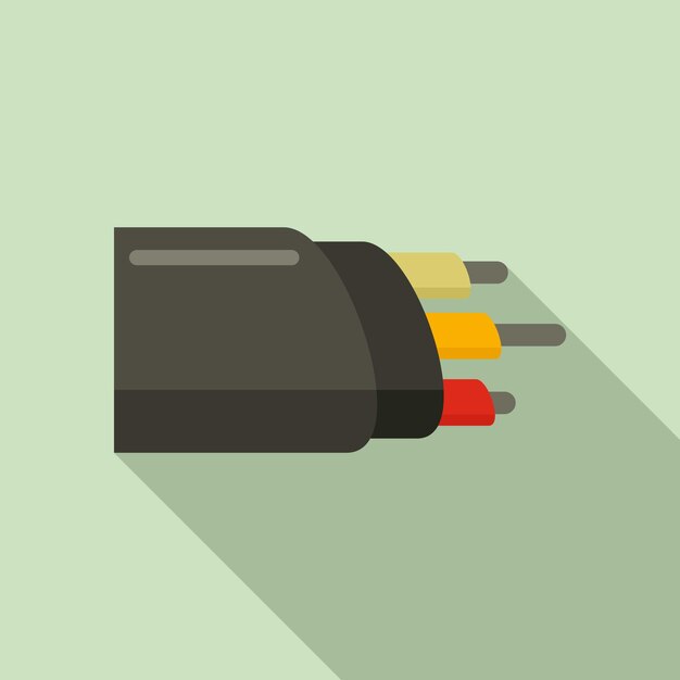 Icono de cable óptico de red ilustración plana del icono de vector de cable óptico de red para diseño web