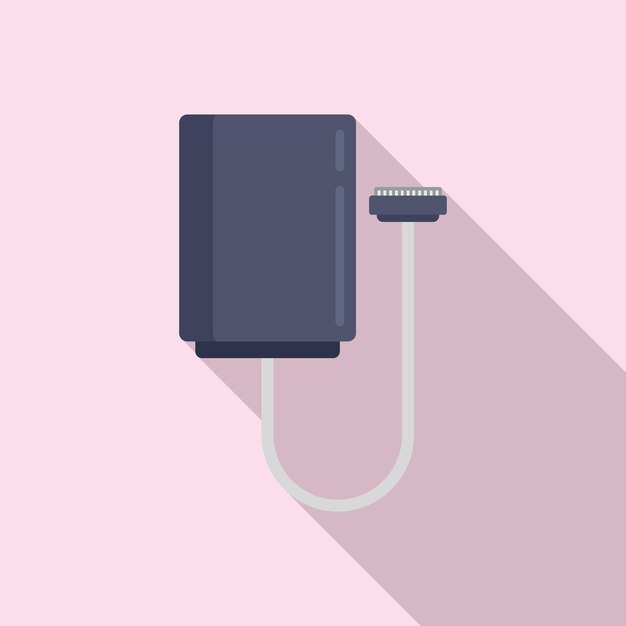 Icono de cable de reparación de vehículos eléctricos Ilustración plana del icono de vector de cable de reparación de vehículos eléctricos para diseño web