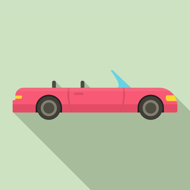 Icono de cabriolet Ilustración plana del icono de vector de cabriolet para diseño web