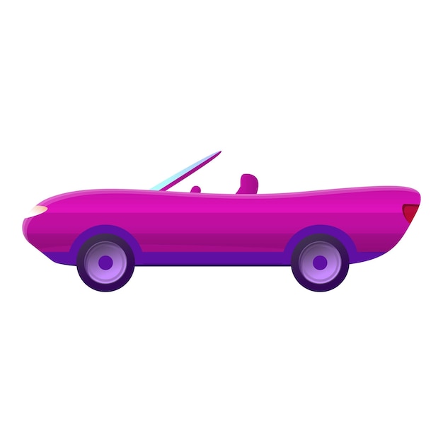 Icono de cabriolet rosa Icono vectorial de cabriolé rosa para el diseño web aislado sobre fondo blanco