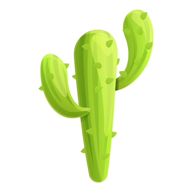 Icono de cactus del desierto Caricatura de icono de vector de cactus del desierto para diseño web aislado sobre fondo blanco