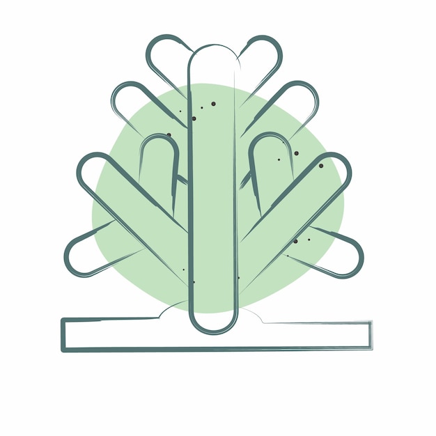 Icono Cactus relacionado con el símbolo de Arabia Saudita Color Spot Estilo diseño simple editable