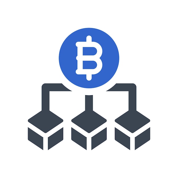 Icono de la cadena de bloques de criptomonedas