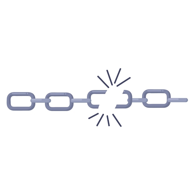 Icono de cadena Brocken imágenes prediseñadas avatar logotipo aislado ilustración vectorial