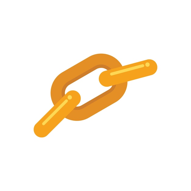 Icono de cadena de interfaz vector plano enlace Web botón de Internet aislado