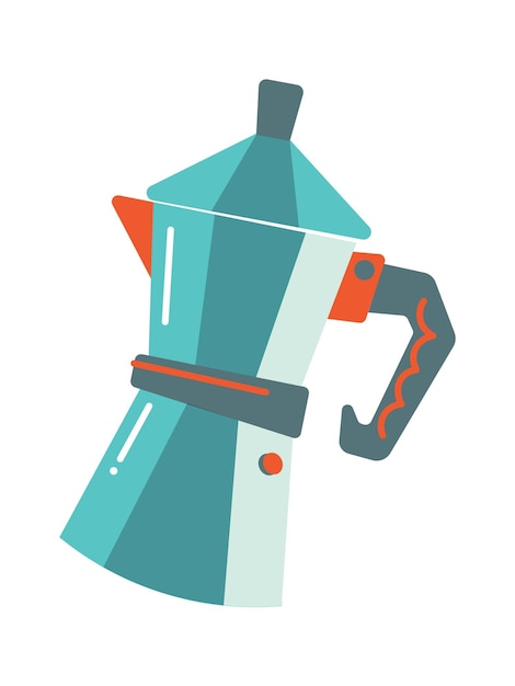Icono de cafetera Geyser ilustración vectorial