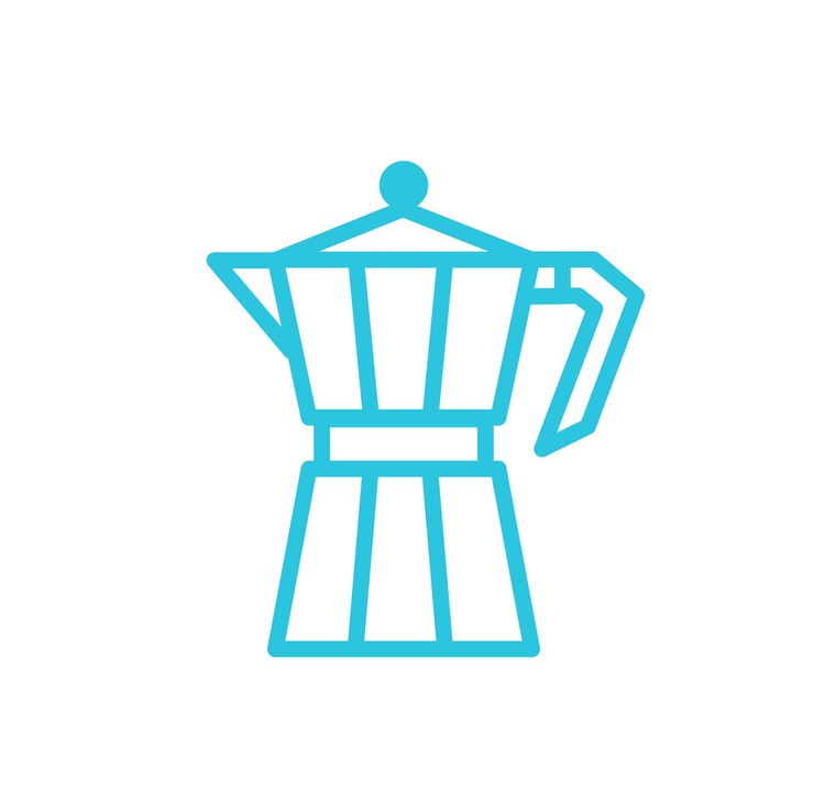 Vector icono de cafetería del conjunto de iconos azules