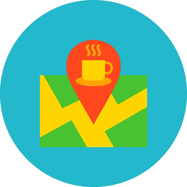 Vector el icono de la cafetería