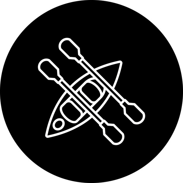 Icono de los caiaques en tándem