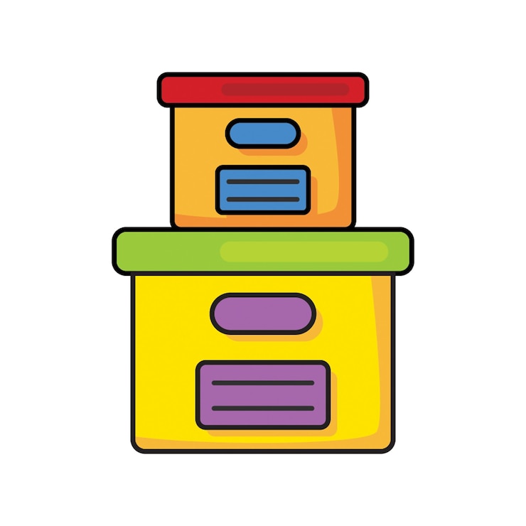 Vector icono de la caja de archivo