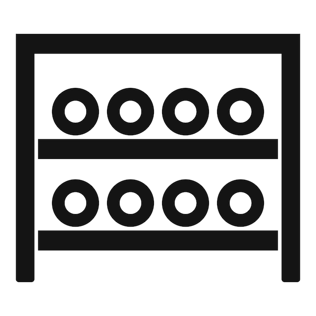 Icono de caja de botellas de vino Ilustración simple del icono de vector de caja de botellas de vino para diseño web aislado sobre fondo blanco
