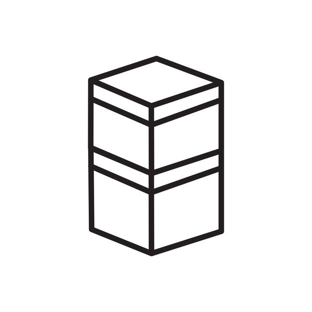 icono de caja de cartón plantilla vectorial logotipo colección de moda diseño plano