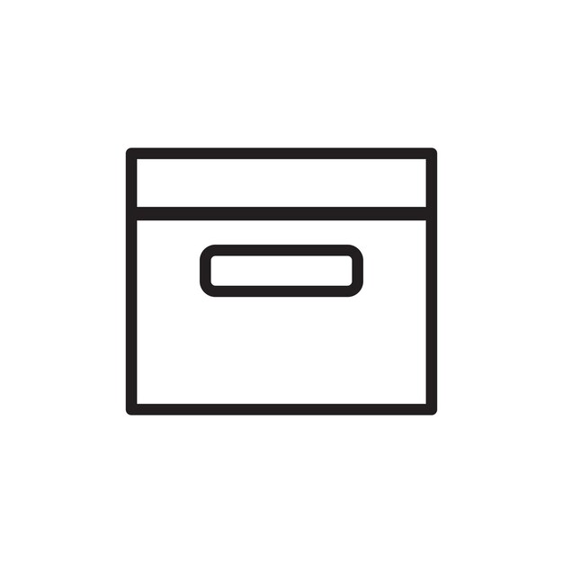 icono de caja de cartón plantilla vectorial logotipo colección de moda diseño plano