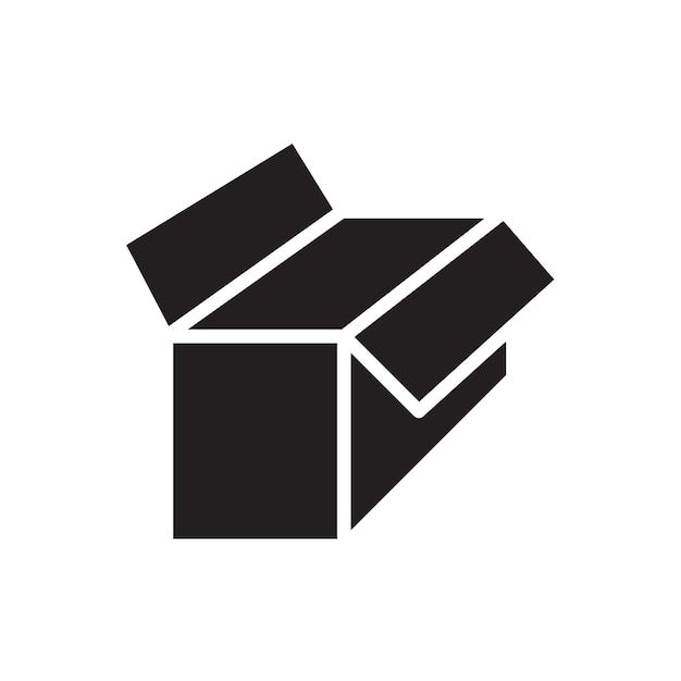 icono de caja de cartón plantilla vectorial logotipo colección de moda diseño plano
