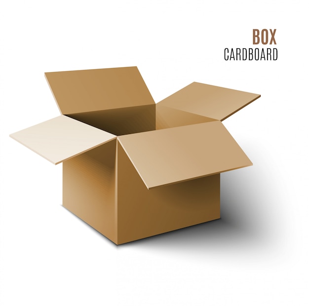 Vector icono de caja de cartón.