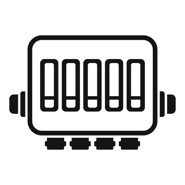 Icono de caja de conexiones de seguridad vector simple Interruptor eléctrico Control de contacto
