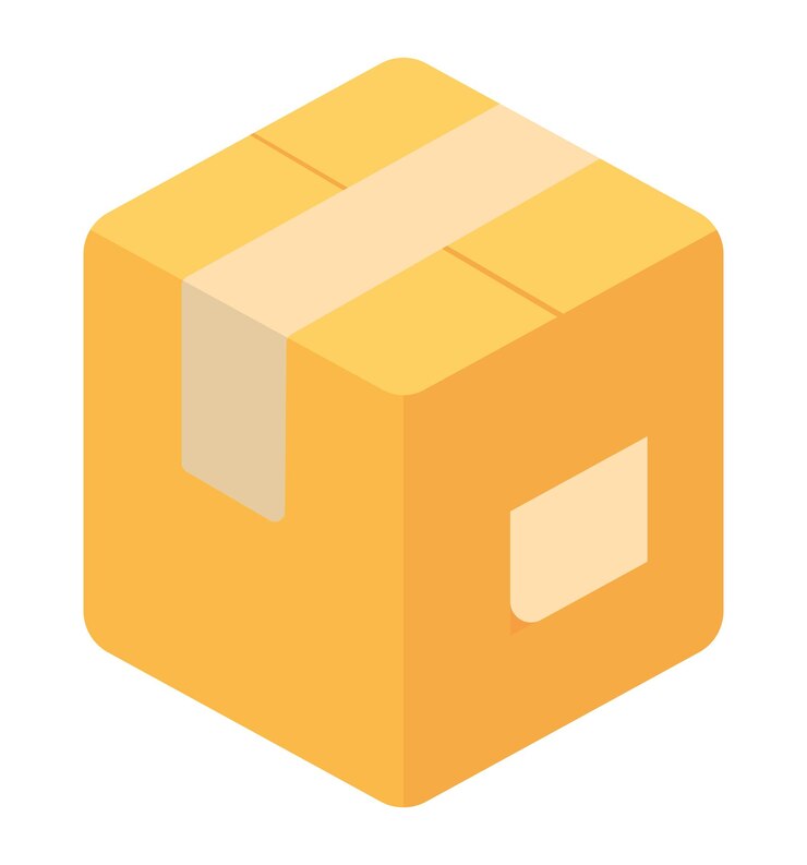 Vector icono de la caja de entrega