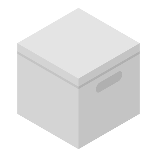 Icono de caja frágil Isométrica del icono de vector de caja frágil para diseño web aislado sobre fondo blanco