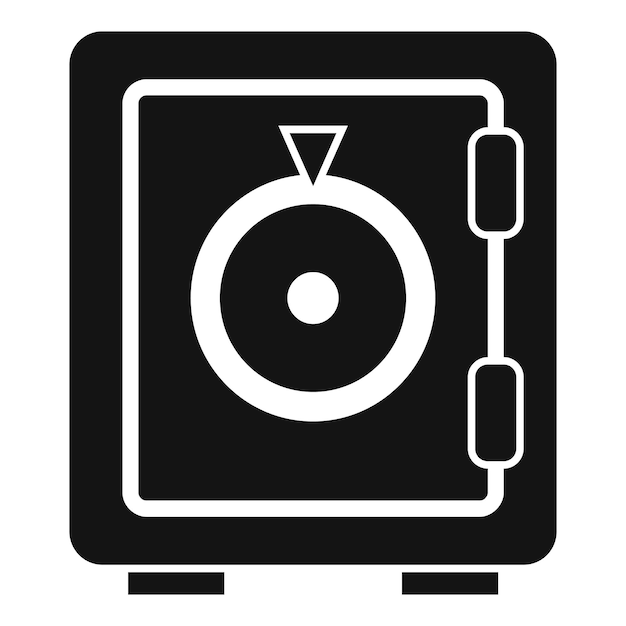 Icono de caja fuerte de dinero Ilustración simple del icono de vector de caja fuerte de dinero para diseño web aislado sobre fondo blanco