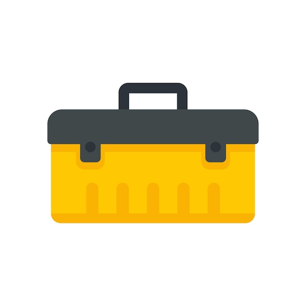 Icono de caja de herramientas de coche Ilustración plana del icono de vector de caja de herramientas de coche aislado sobre fondo blanco