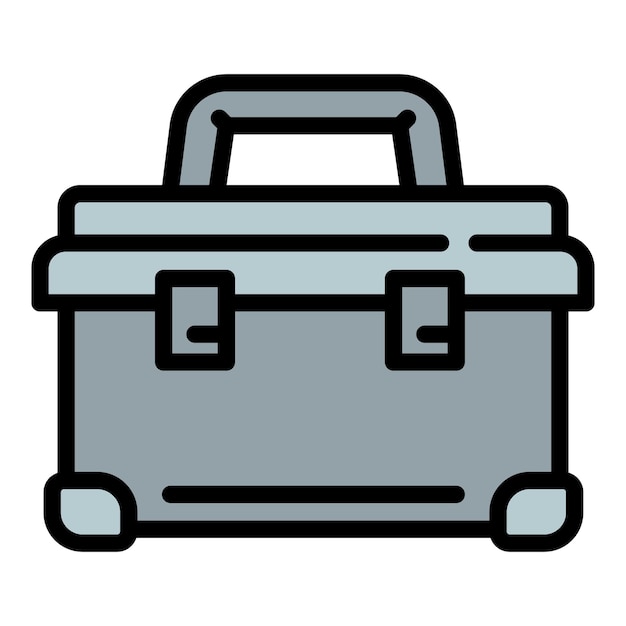 Icono de caja de herramientas de coche vector de contorno Pieza del motor Sistema de servicio