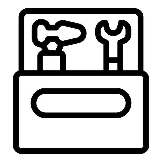 Icono de caja de herramientas que representa herramientas de construcción y reparación