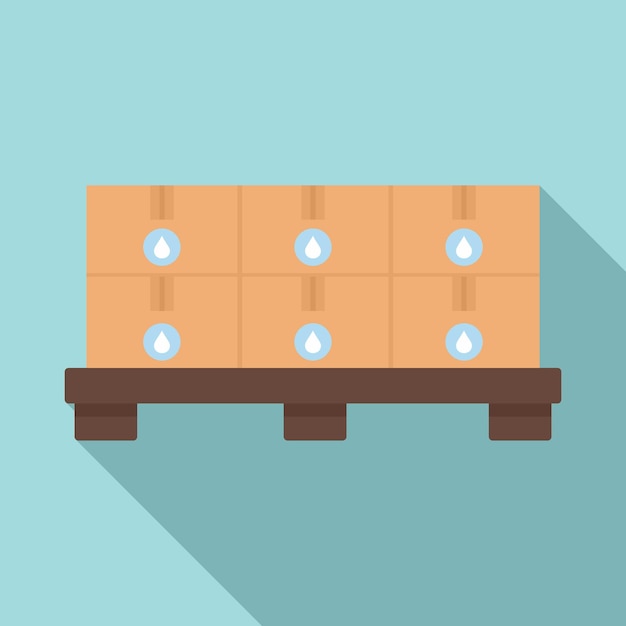 Icono de caja de leche de paleta Ilustración plana del icono de vector de caja de leche de paleta para diseño web