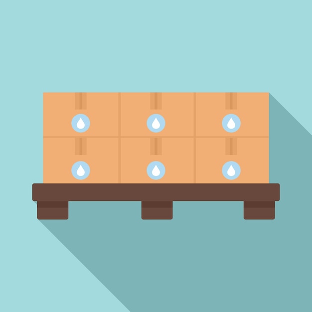 Icono de caja de leche de paleta ilustración plana del icono de vector de caja de leche de paleta para diseño web