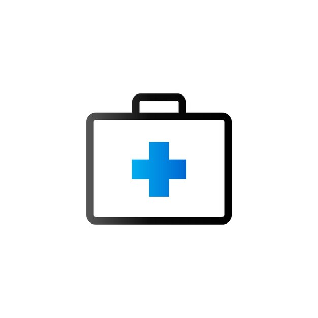 Icono de caja médica en color de tono dúo Almacenamiento de equipos de atención médica