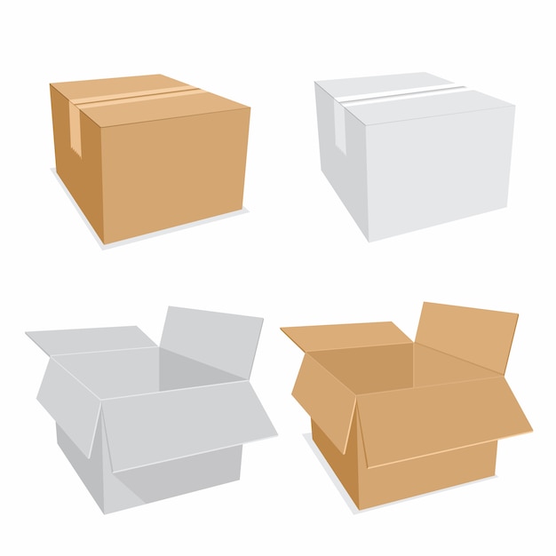 Vector icono de caja de papel. ilustración vectorial