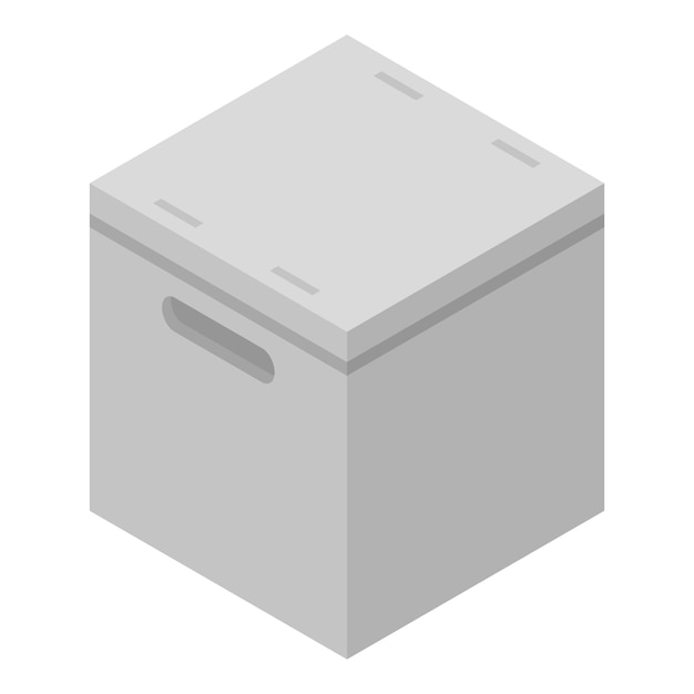 Vector icono de caja de paquete de cubo isométrico del icono de vector de caja de paquete de cubo para diseño web aislado sobre fondo blanco