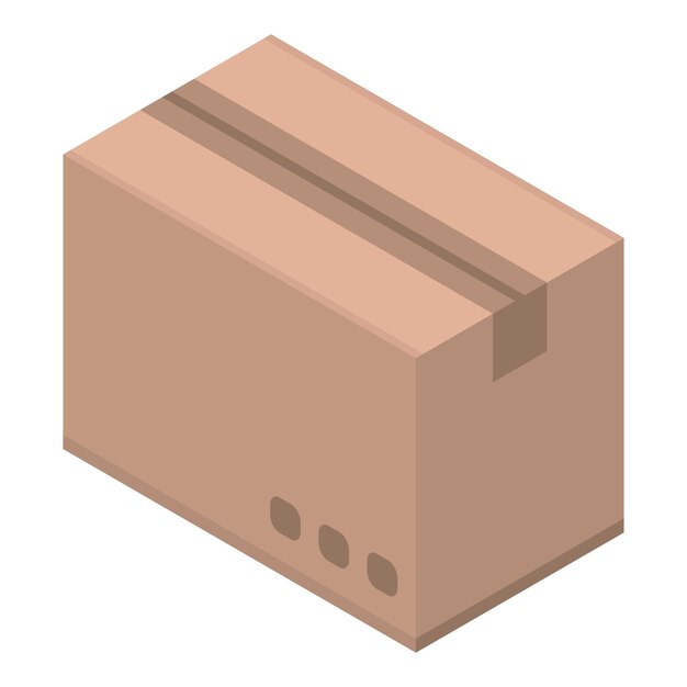 Icono de caja de paquete Isométrico del icono de vector de caja de paquete para diseño web aislado sobre fondo blanco