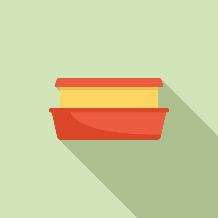 Vector icono de caja de pastel vector plano comida rápida merienda de cena