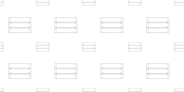 Icono de caja Patrón sin costuras Contenedor de envío Icono Arte vectorial Ilustración de fondo con caja de madera para jardín Aislado en fondo blanco Contorno lineal plantilla simple para imprimir