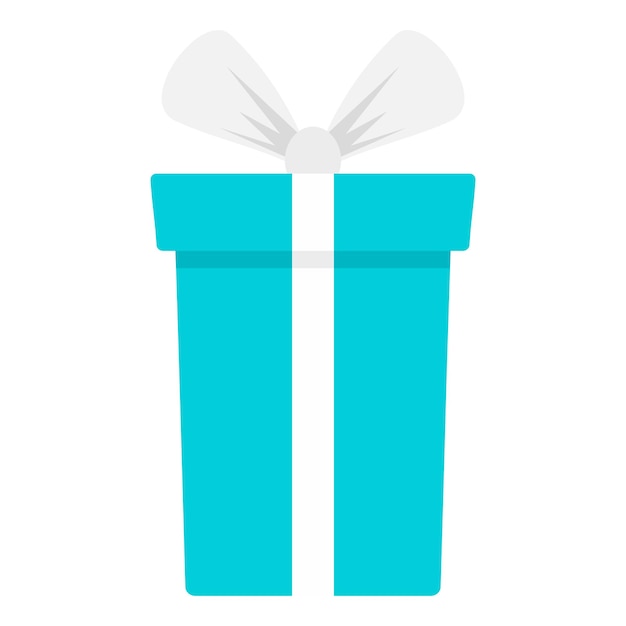 Icono de caja de regalo alta Ilustración plana del icono de vector de caja de regalo alta para diseño web