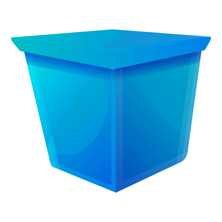 Vector icono de caja de regalos azul icono vectorial de cajas de regalos azules para el diseño web aislado sobre fondo blanco