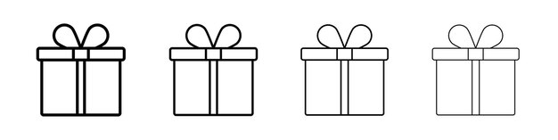 Icono de la caja de regalos del presente Conjunto de símbolos de señales