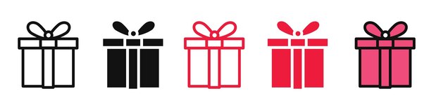 El icono de la caja de regalos del presente