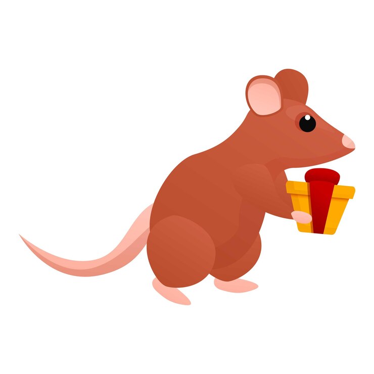 Vector icono de caja de regalos de ratas icono vectorial de la caja de regalías de ratas para el diseño web aislado sobre fondo blanco