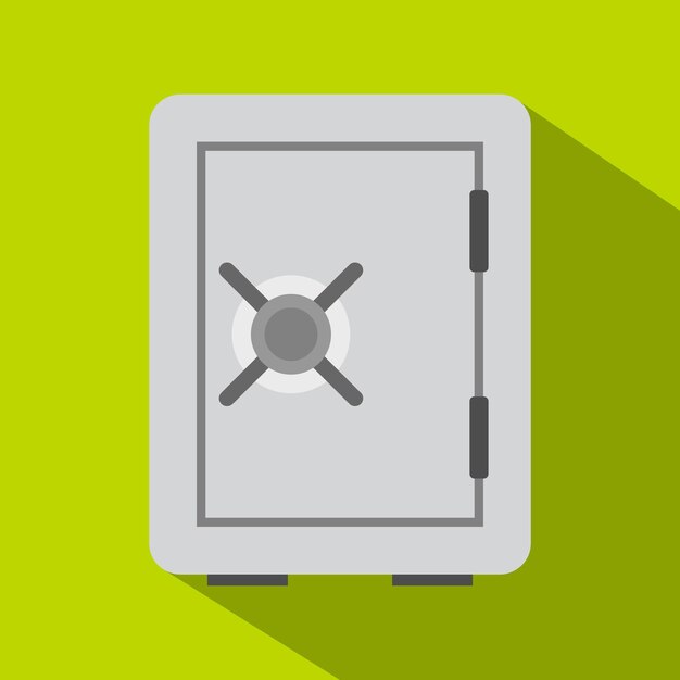Icono de caja de seguridad Ilustración plana del icono vectorial de caja De seguridad para la web