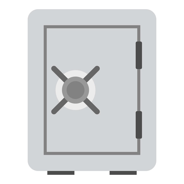 Icono de caja de seguridad Ilustración plana del icono vectorial de caja De seguridad para la web