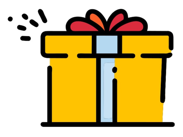 icono de la caja sorpresa icono línea rota