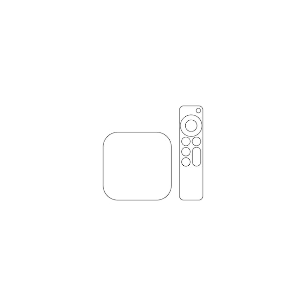 El icono de la caja superior se establece en un icono de estilo de línea aislado en un fondo blanco icono de caja de Smart TV