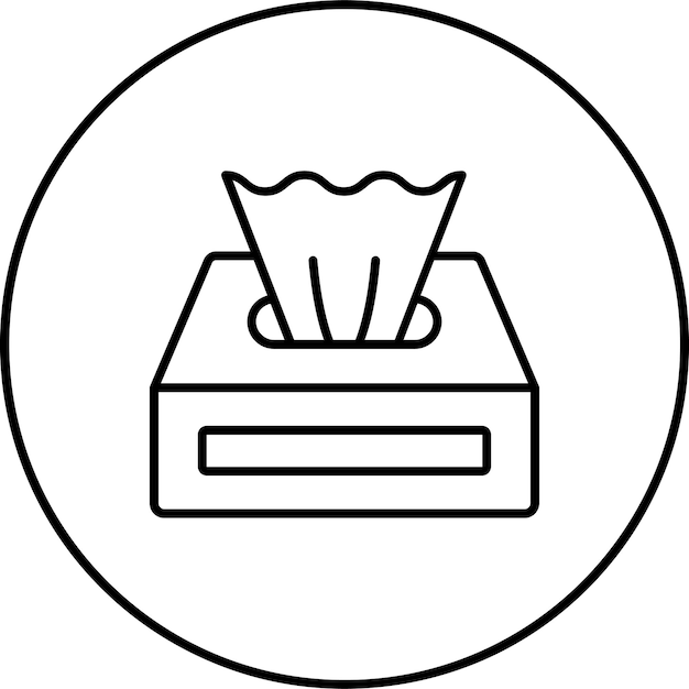 Icono de la caja de tejidos